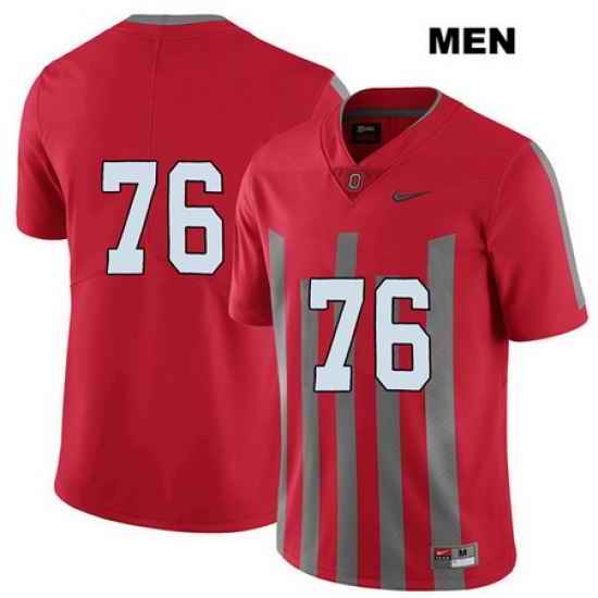 Branden Bowen Nike Ohio State Buckeyes Elite Authentic Stitched Mens  76 Red College Football Jersey Without Name Jersey